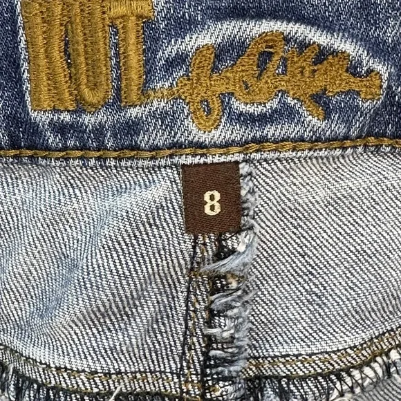 KUT FROM THE KLOTH Emma Straight Leg Ankle Mid-rise Jeans‎ • 8 • light wash blue - Picture 7 of 9